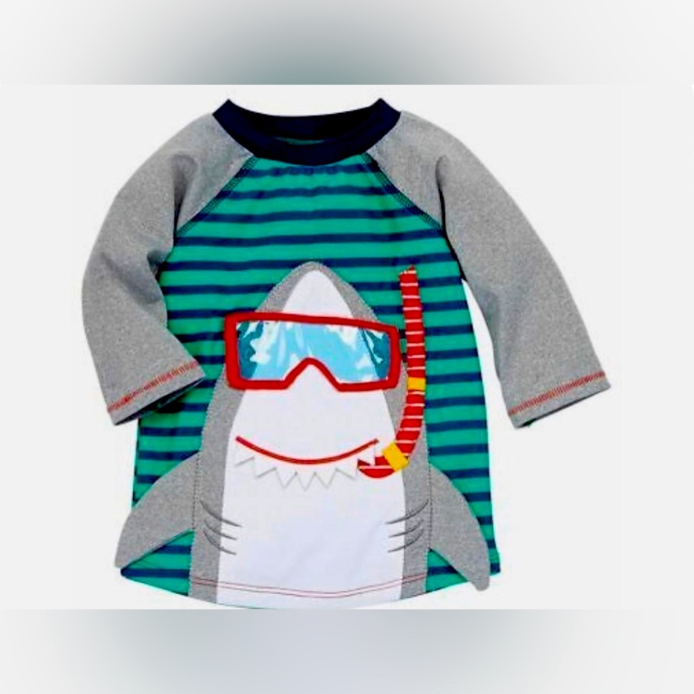 Mud Pie Shark Rashguard Retail Price $32.